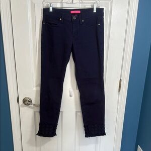 Lilly Pulitzer Blue Cropped Ankle Jeans